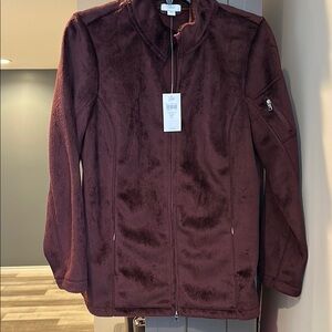 J. Jill Women's wineberry  zipper jacket